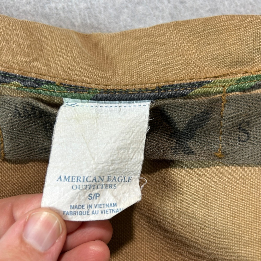 American Eagle Field Jacket Mens Small Tan Military Utility Cotton Coat - Picture 7 of 9
